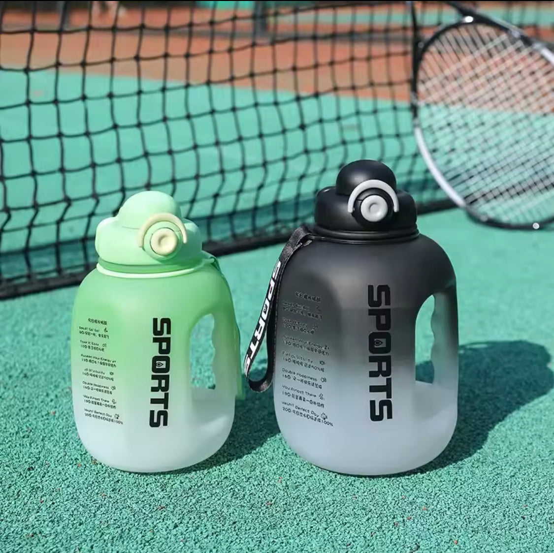 Portable Sport Water Bottle, Large Capacity Outdoor Travel Water Bottle, Gradient Gym Drink Bottle, Plastic Reusable Water Cup Portable Sport Water Bottle, Large Capacity Outdoor Travel Water Bottle, Gradient Gym Drink Bottle, Plastic Reusable Water Cup